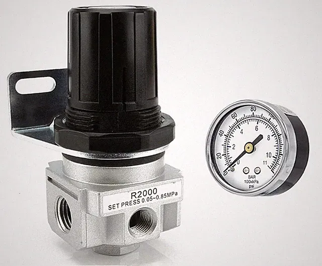 1/4" Air pressure regulator for compressed air compressor w/ gauge