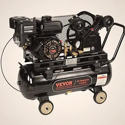 7HP Gas Powered Air Compressor, 13.2 Gallon Horizontal Air Compressor Tank, 9CFM