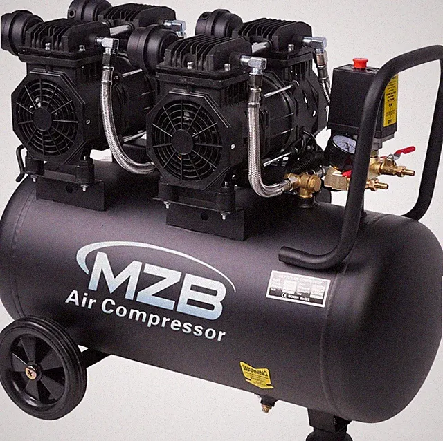 MZB 13.2 Gallon Ultra Quiet Oil-Free Air Compressor - 115PSI, 72dB Steel Tank