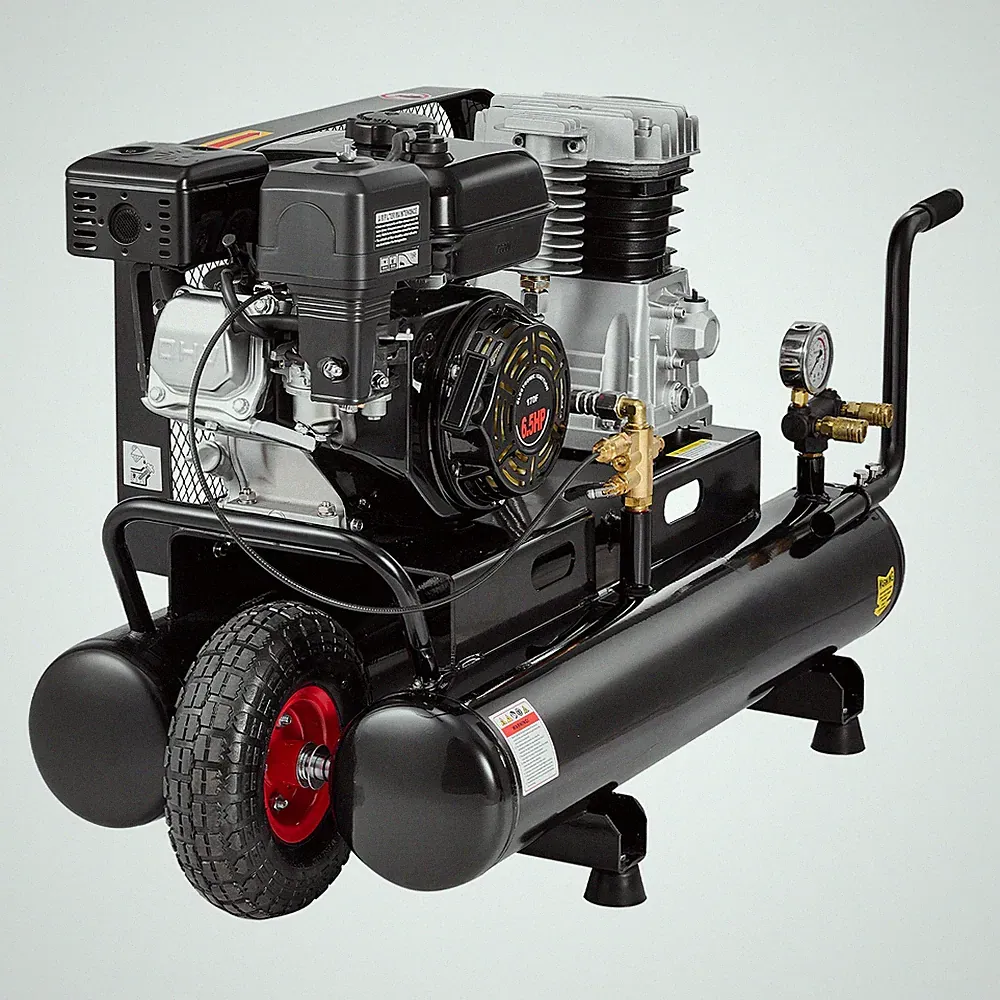 Uimoso 9 Gal Dual-Tank Gas Air Compressor 6.5HP 9CFM 115PSI Max Pressure